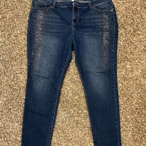 Westport Blue Skinny Fit Jeans with Distressed Details